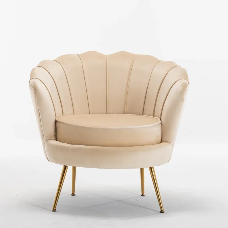 Nordic Modern Simple Single Sofa Light Luxury Living Room Bedroom Seat Solid Wood Frame Soft Sofa for Elegant Decor