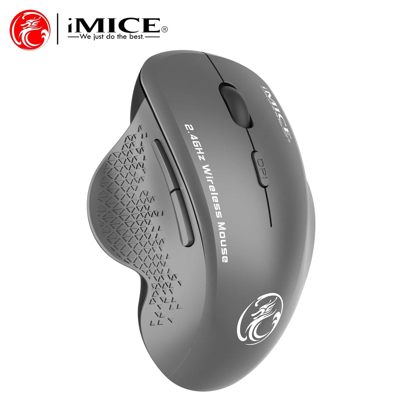 Imice Wireless Mouse with 2.4GHz USB Receiver 1600DPI Mouse for Computer Laptop Tablet PC Macbook Ergonomic Gaming Mouse Gamer