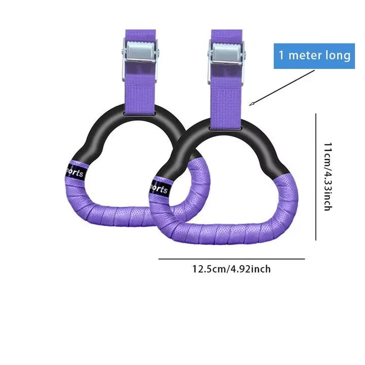 Multi-Function Wall Mounted Adjustable Fitness Rings Indoor Home Gym Equipment for Pull Ups Dips Stretching & Body Strength