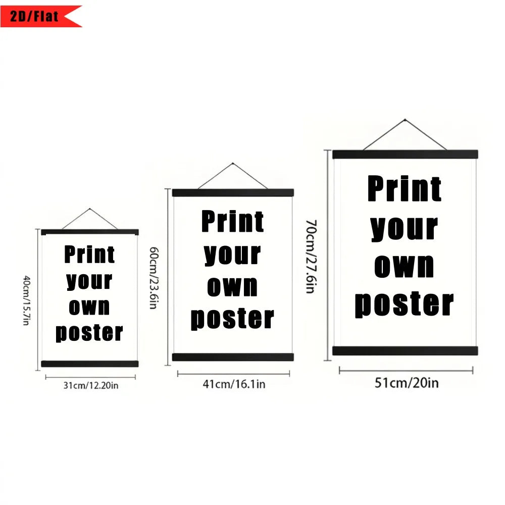 Customized Poster Decorative Painting Comes with a Magnetic Black Hanging Frame, a Simple Style Home Decoration Hanging Poster
