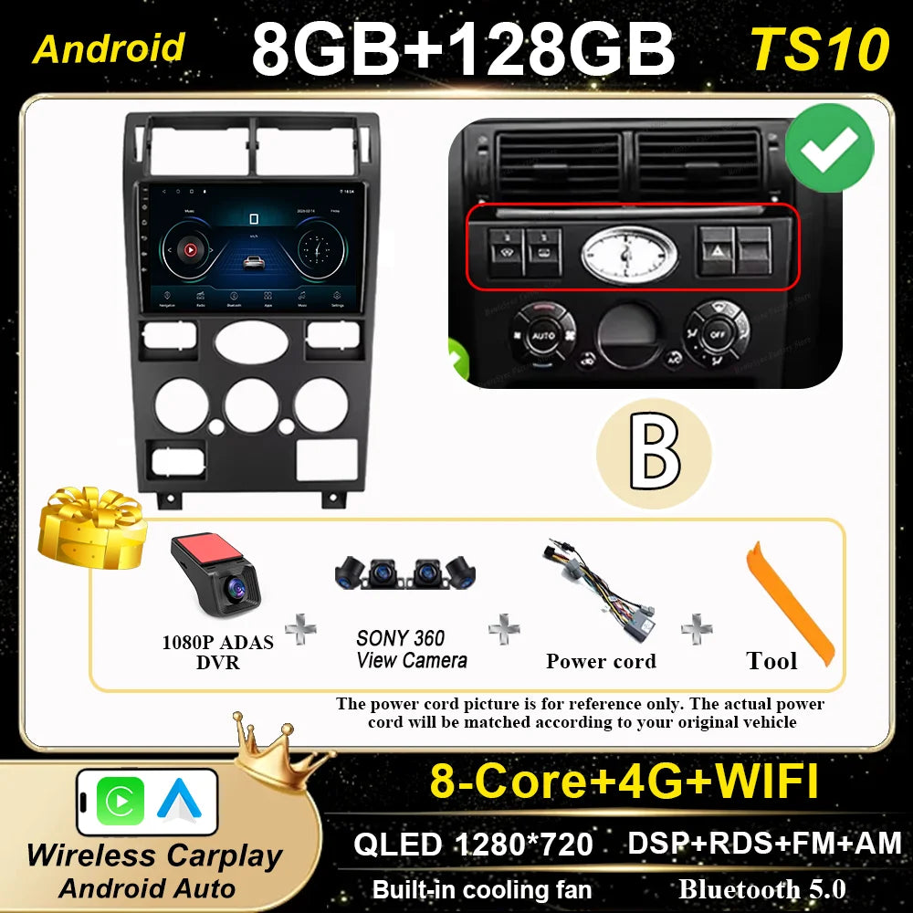 Android 16 GPS Navigation For Ford Mondeo 2004 -2007 Auto Multimidia Video Player Carplay Head Unit Radio Stereo Car Dvd WIFI