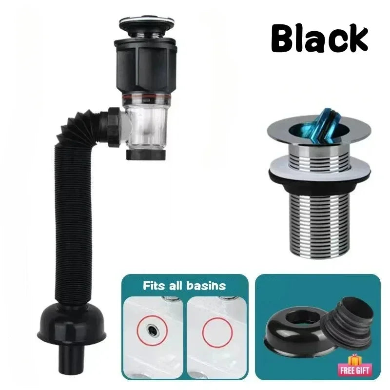 Kitchen Bathroom Basin Drain Pipe Bath Flexible Universal Sink Sink Drain Hose Sink Basin Drain Pipe