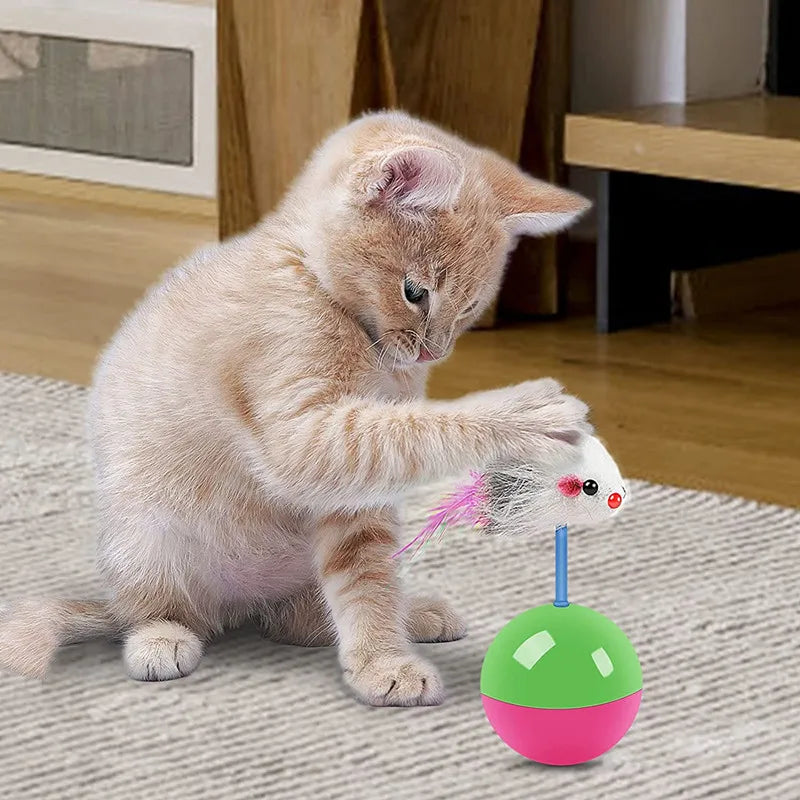 New Cat Toys Set Mouse Not Tumbler Fun Teasing Cats and Dogs Self High Toys Pet Supplies Set of Toys Teasing Cat Toys