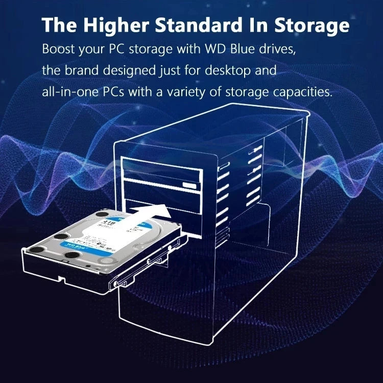 Western Digital WD BLUE 4TB 6TB 3.5" Hard Drive Disk SATA III 5400 RPM 500GB 1T 2TB HD Hard disk For Monitoring Desktop Computer