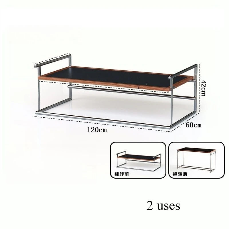 Rio Bauhaus coffee table living room home medieval minimalist designer retro paint-free stainless steel tea table desk