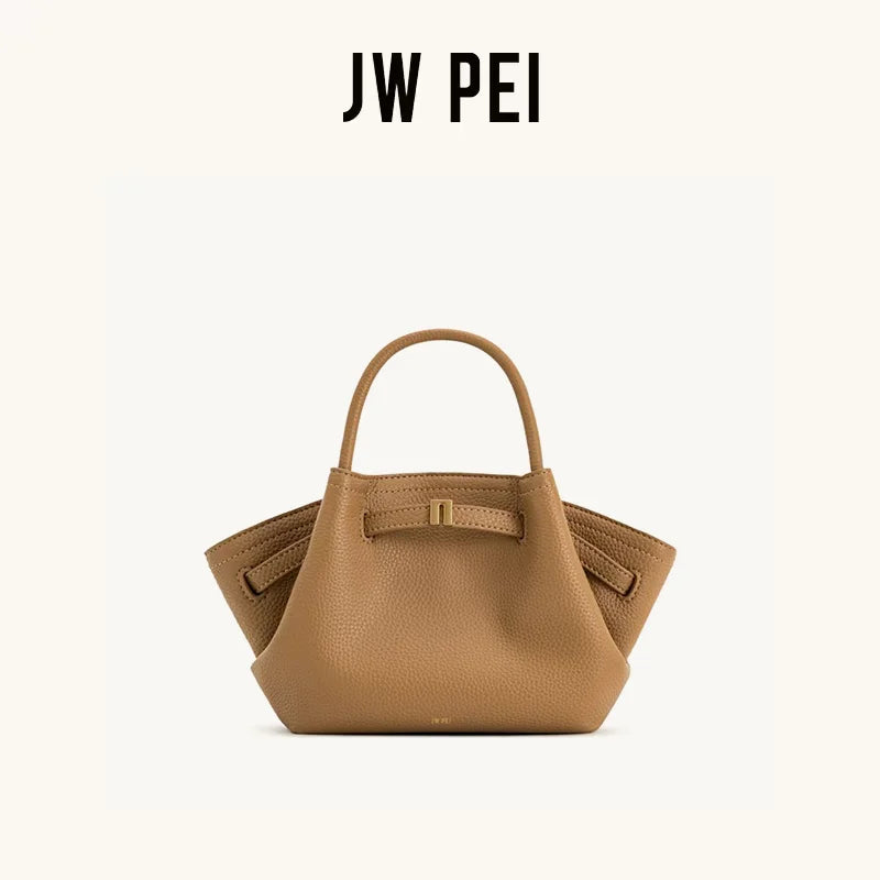 JW PEI HANA Tote Bag Dumpling Bun Small Women's Shoulder Crossbody Bag High Quality Handheld Small Bag Women'sMedium Faux Suede