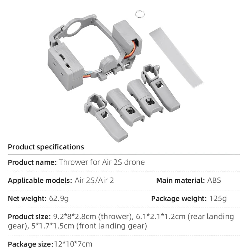 Airdrop System for DJI Mavic AIR 2/2S Drone Fishing Bait Wedding Ring Gift Deliver Life Rescue Thrower Drone Accessories