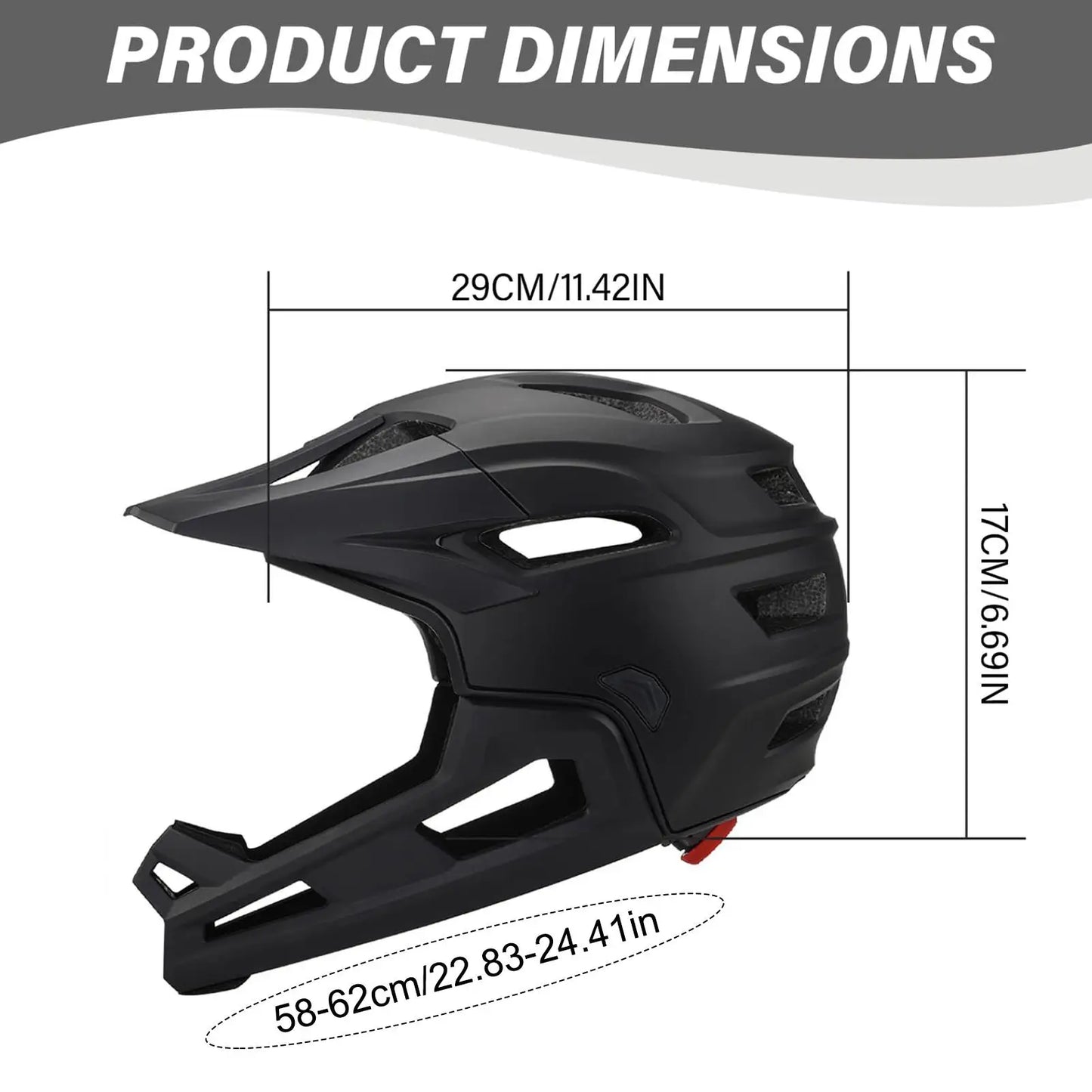 Bike Helmet Bicycle Mountain Bike Helmet Full Face Detachable One-piece Motorcycle Riding Safety Helmet Head Protection