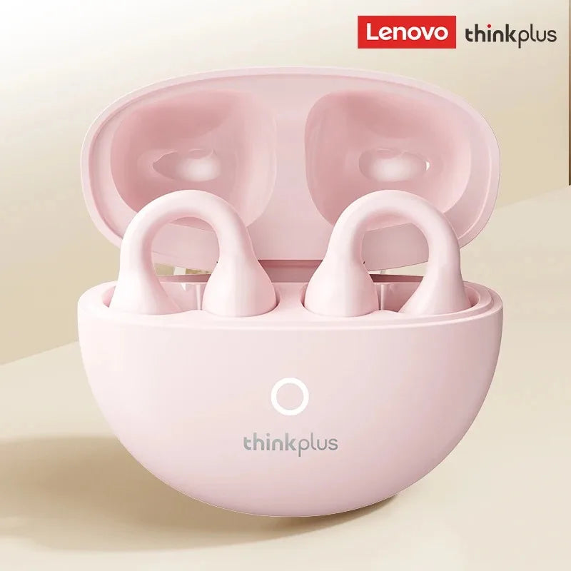 New Lenovo LP25 OWS Wireless Bluetooth 5.4 Clip Headphones Long Battery Life Gaming Headset HIFI Surround Sound Earbuds With Mic