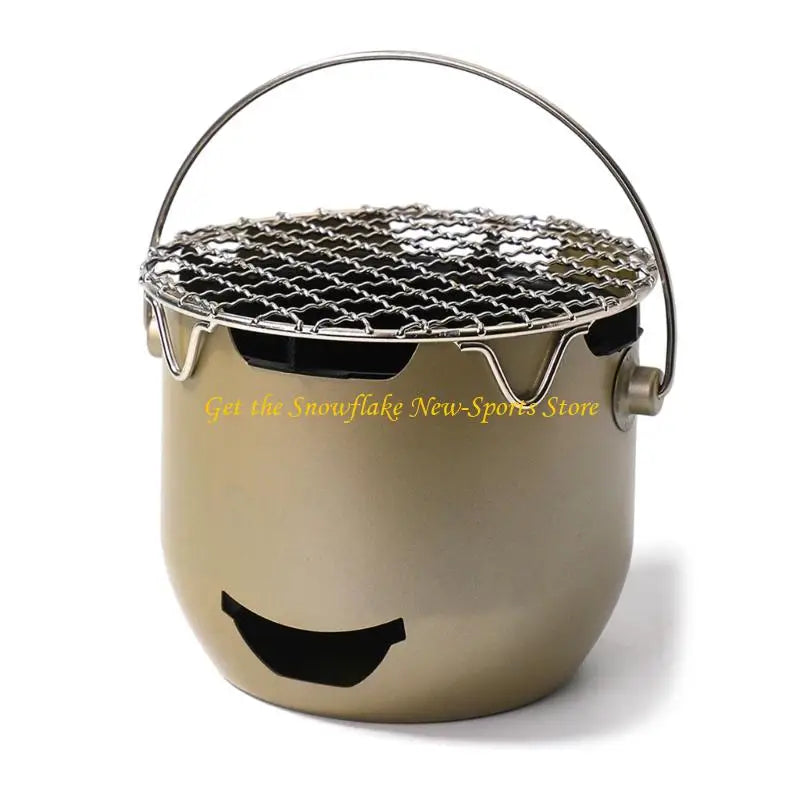 E56D Portable Camping Small Carbon Stove For Indoor Outdoors Camping Picnics Enduring