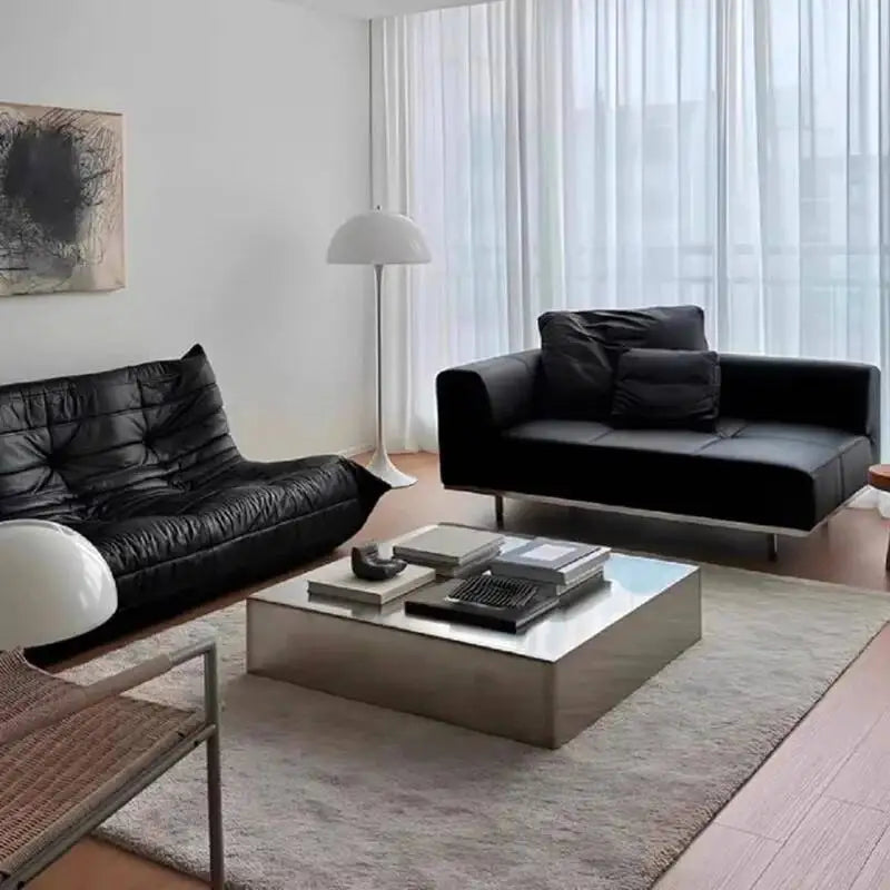 Square Industrial Coffee Table Minimalist Aesthetic Nordic Italian Coffee Table Unique Premium Mesa De Centro Furniture Home