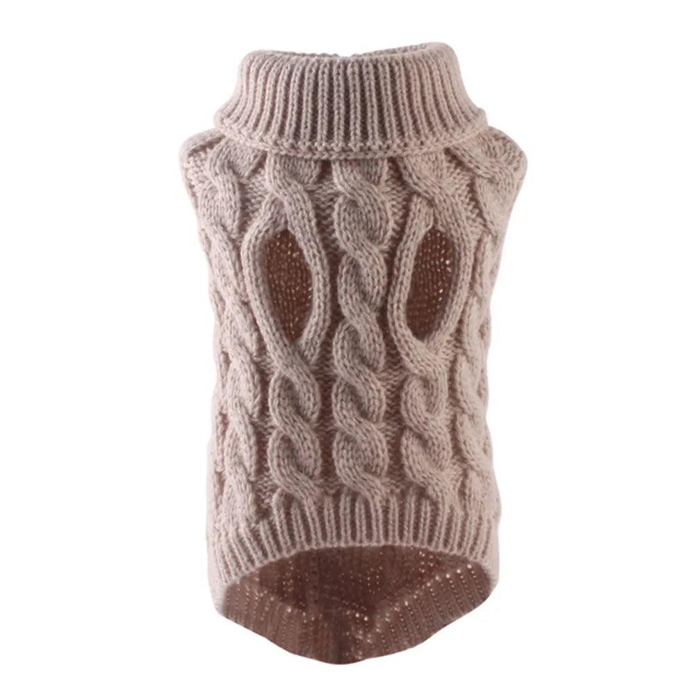 Stylish Dog Clothing Cable Knit Sweater Warm Comfortable Pet Apparel For Dogs Daily Wear And Outdoor Activities Warm Pet cosplay