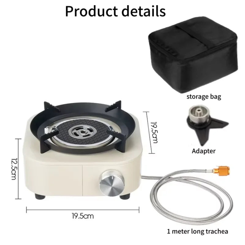 Portable Outdoor Gas Stove, Windproof Design Camping Stove, Multifunctional Outdoor Picnic Stove, Suitable for Camping Trips