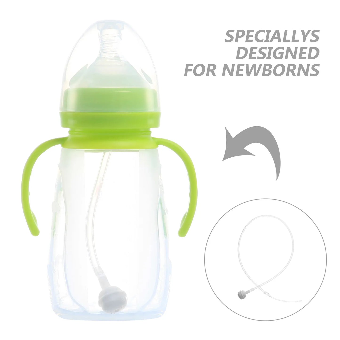 Baby Weighted Straw Cup Set with for Newborns Milk Water Feeding Easy Flow No Leak Infant Feeding Tools Bottle