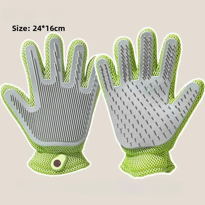 Pet Glove Cat Grooming Glove Cat Hair Deshedding Brush Gloves Dog Comb for Cats Bath Hair Remover Clean Massage Brush for Animal