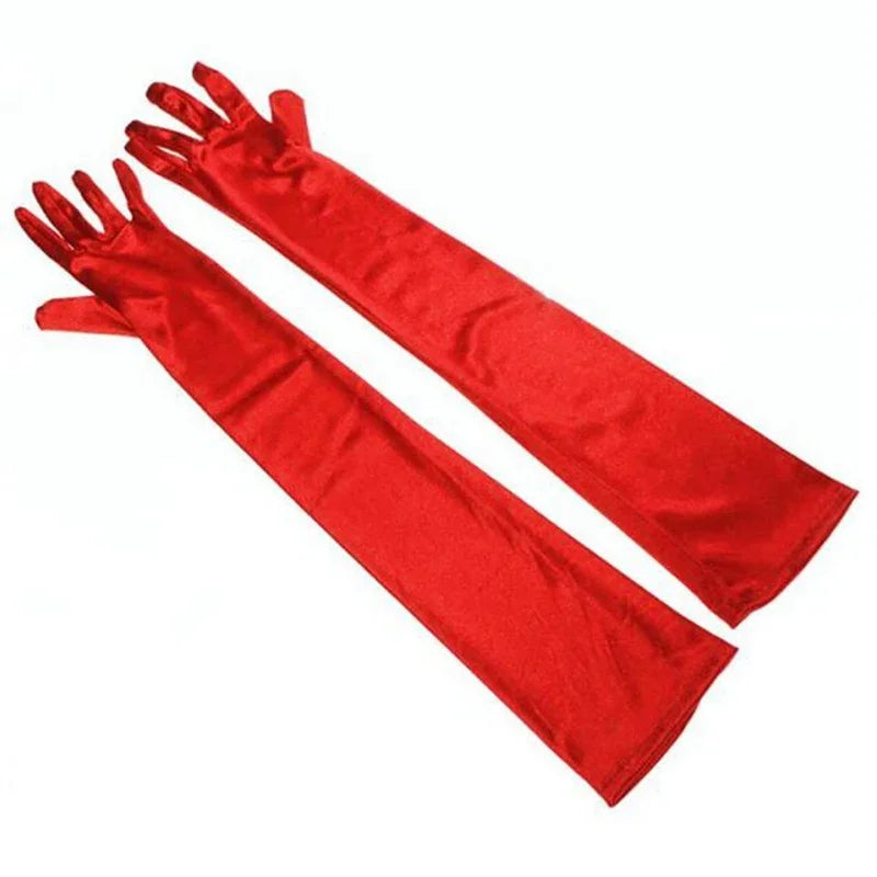 1 Pair Sexy Gloves Classic Women Black Evening Party Prom Gloves Opera Stretch Satin Long Mittens Driving Sun Protection Sleeves