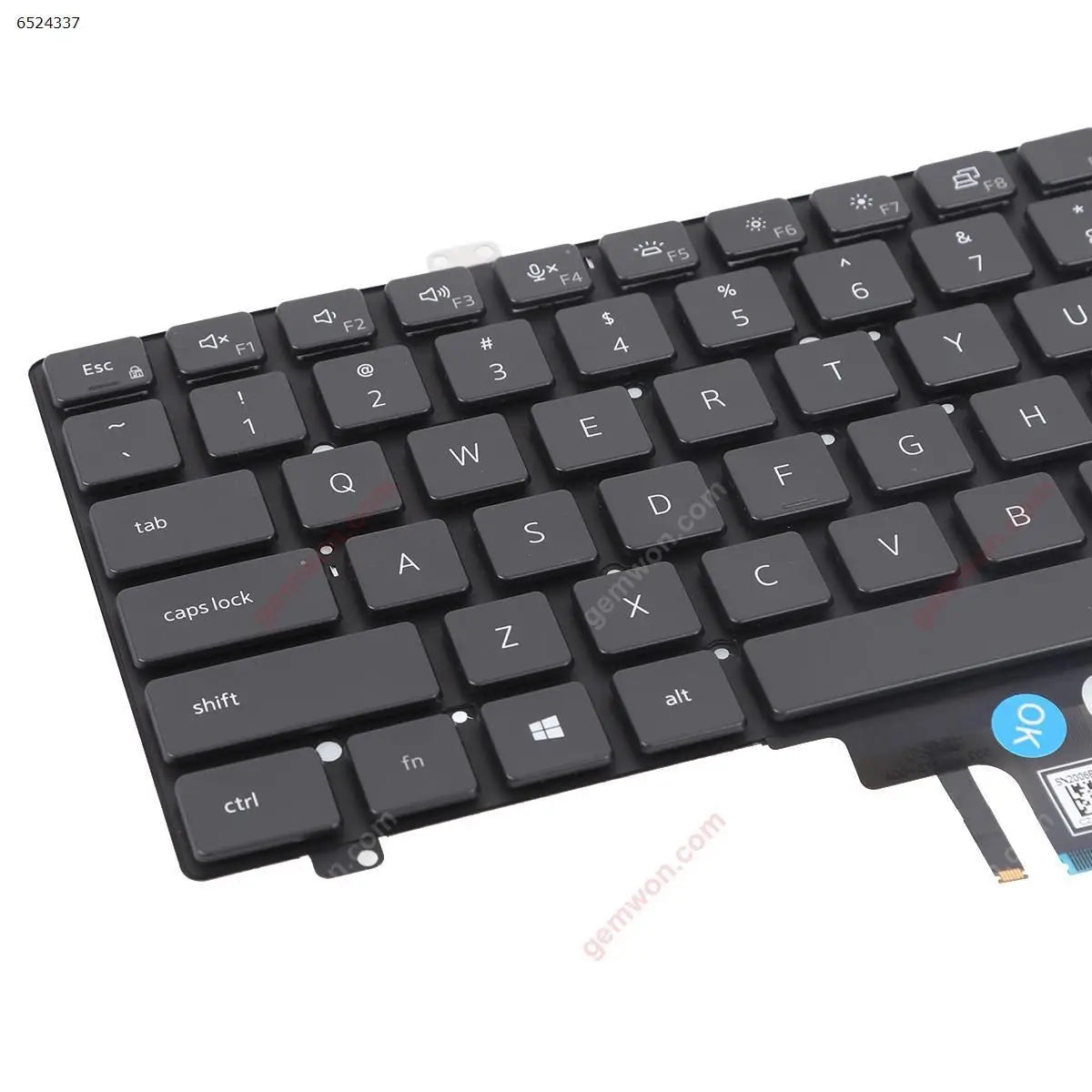US Laptop Keyboard for Dell Latitude 7410 7420 5420 Black with Backlit
