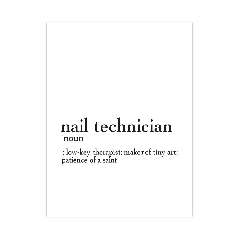 Nail Salon Wall Decoration Beauty Salon Wall Art Canvas Painting Nail Polish Quote Posters and Prints Nail Tech Artist Gift