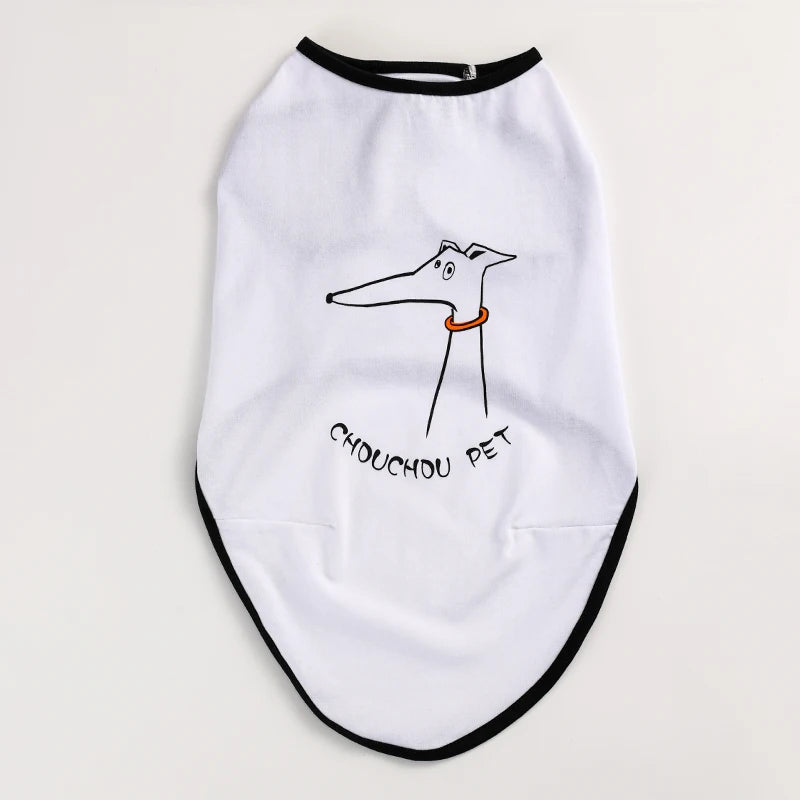 Breathable Cotton Pet Clothes for Big Dogs, Thin Vest, Cool Cat, Puppy Clothing, Leisure T Shirt, Bichon, Teddy, Summer