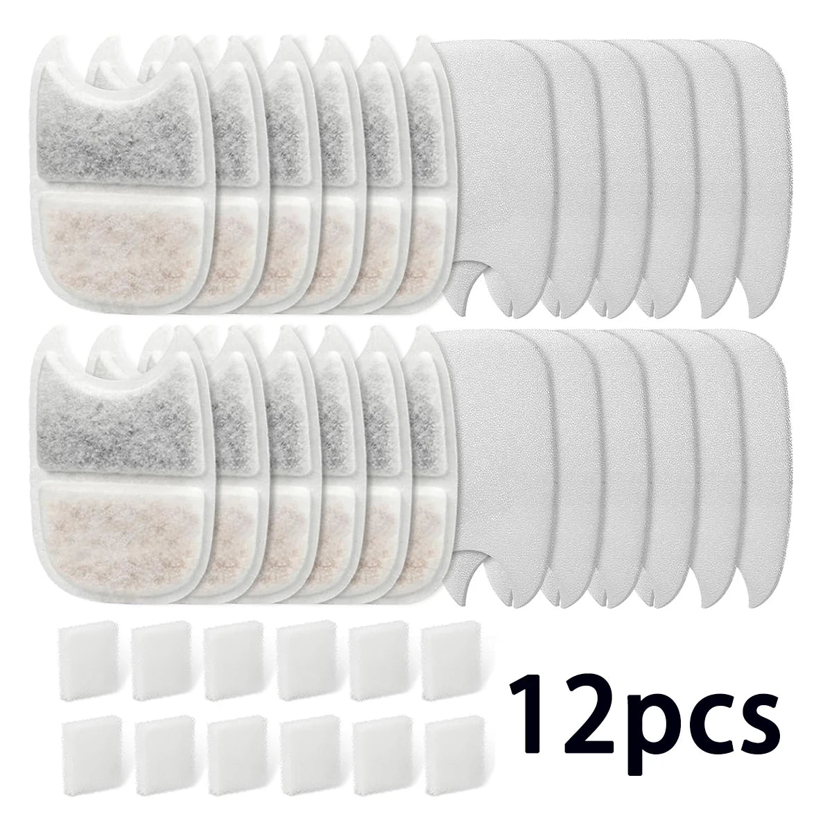 Replacement Filters Cat Water Fountain Filters Element for Cat Water Fountain Activated Carbon Sponges Filters