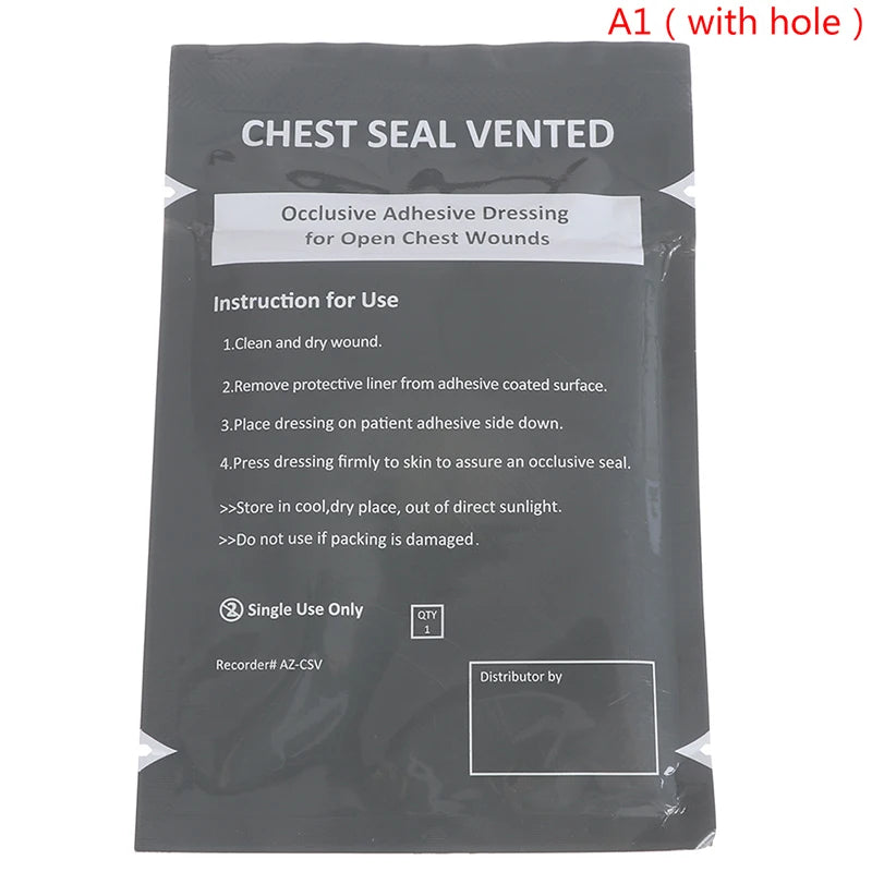Outdoor Disposable Safety First Aid Supplies North American Rescue Hyfin Chest Seal Medical Chest Seal Vented
