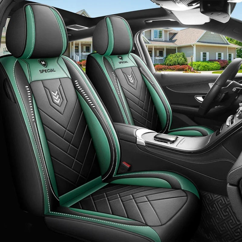 New Upgraded Car Seat Cushion, New Fully Enclosed Car Seat Cover, All Season Universal Small Car Seat Cover, Leather Seat Cover
