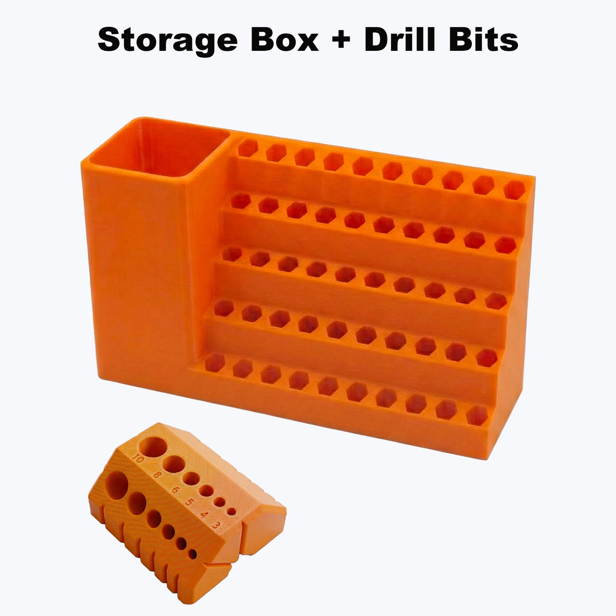 50-Hole Hex Screwdriver Bit Storage Box 1/4 Inch Impact Driver Bit Holder Organizer Durable Tool Box For DIY & Workshop
