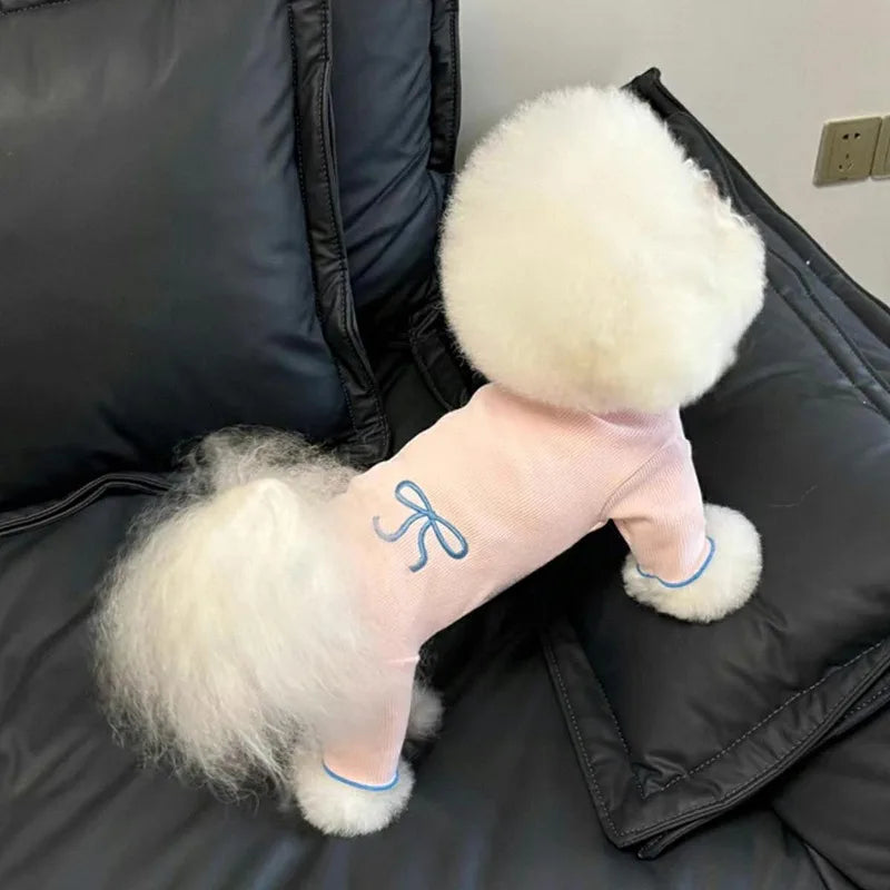 Pet Bichon Home Clothes Summer Belly Protector Pajamas Puppy Soft Four Legged Clothes Teddy Casual Jumpsuits Clothes