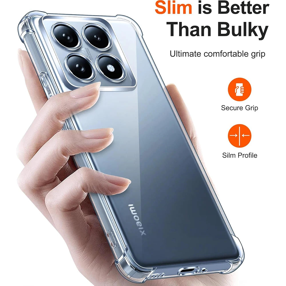Silicone Soft Shockproof Case For Xiaomi Xiaomi Mi 15S 15 14 14T 13 13T 12 12X 12T 12S 11 11T Pro Lite 5G Ultra Thin Clear Cover