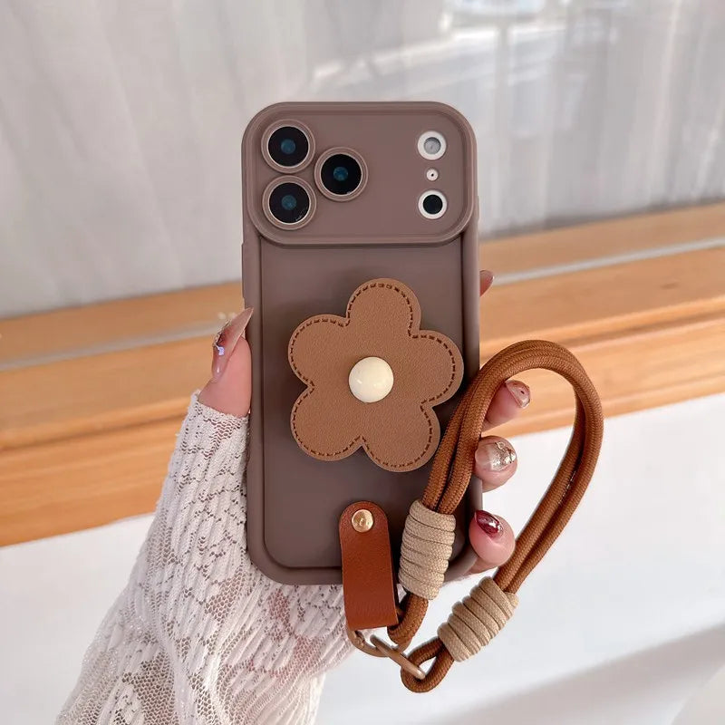 Lanyard Flower Stand Phone Case For Xiaomi Mi 15T 14T 13T 12T 11T 9T 17 Pro Max 9 10 11 12 13 Lite 14 15 Ultra 11i 11X 12X Cover