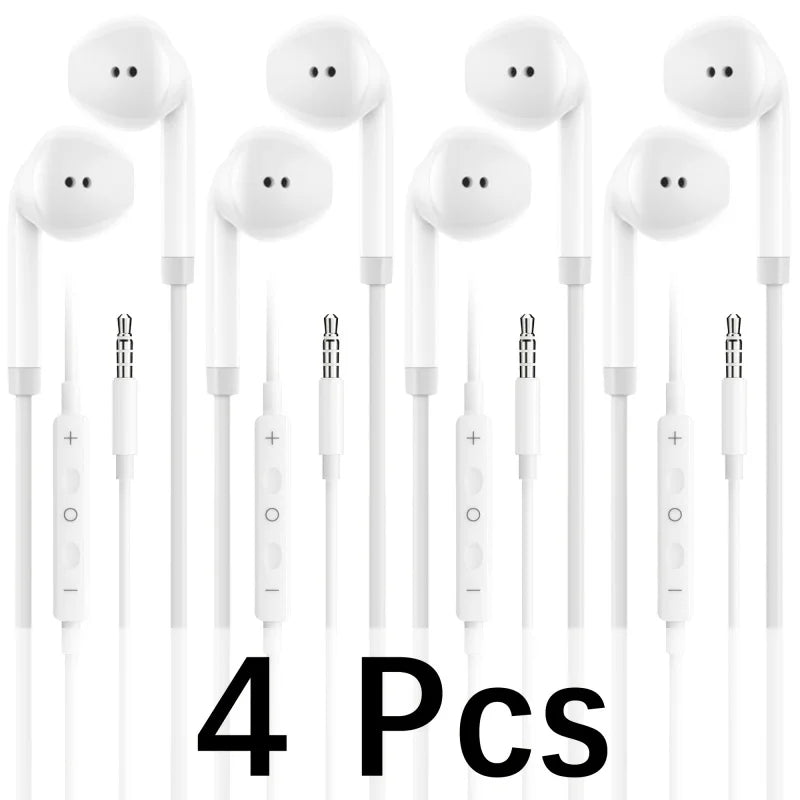 Earphones with Bass Stereo Sound In-Ear Headphones for Calls Music GamingDurable Cable for Office Workers Music
