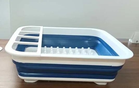 Kitchen Foldable Dish Rack With Drainer Portable Fold Drying Shelf Dish Drainer Foldable Dish Rack Bowl Plate Dish Drying Rack