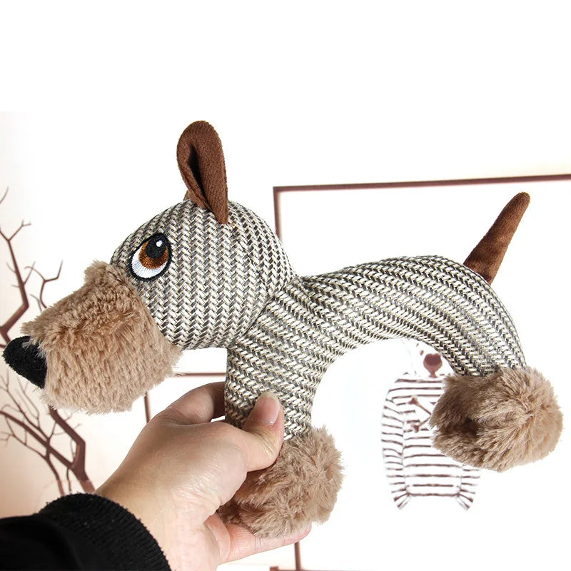 Pet supplies: dog toys for chewing, making sounds, and relieving boredom, arched plush toys, plush toy factory in stock