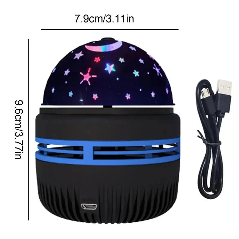 Lampe projecteur USB LED ciel étoilé, boule magique lune et étoiles, décorations de Noël pour la maison et la chambre