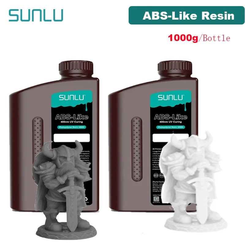 SUNLU UV ABS Like Resin 405nm 2KG 1KG/ Bottle Low Odor And Low Shrinkage For LCD 3D Printer Printing Material 3D Printing