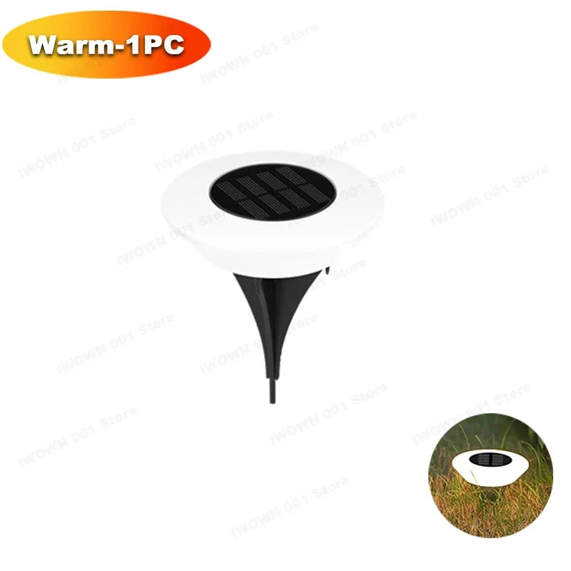 Waterproof Solar Garden Lights Outdoor Use Landscape Lighting for Driveway Lawn Walkway Base Light Solar Powered Garden Decor