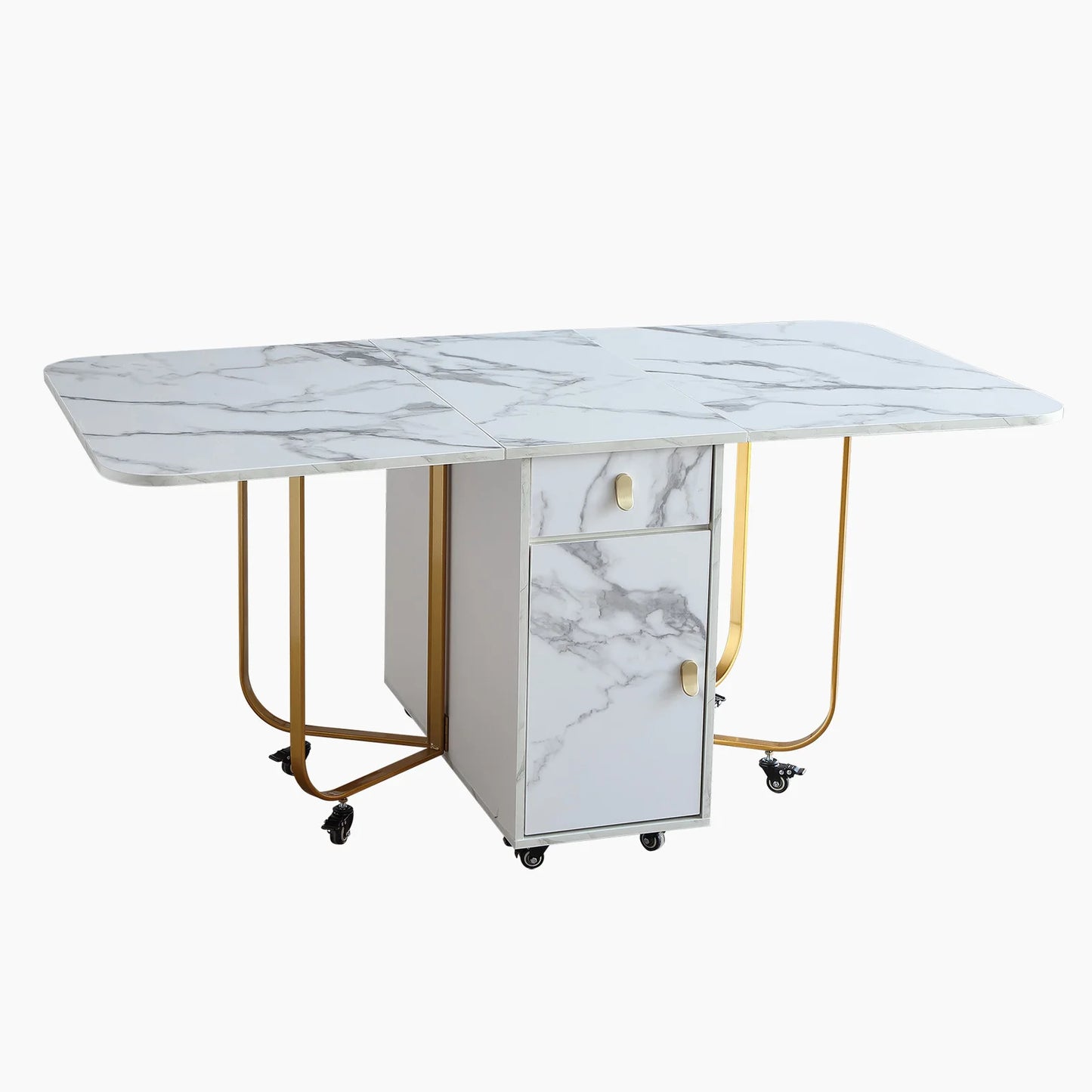 Movable Multifunctional Folding Dining Table Household Small Household Table Suitable For Dining, Studying, Office, Etc.
