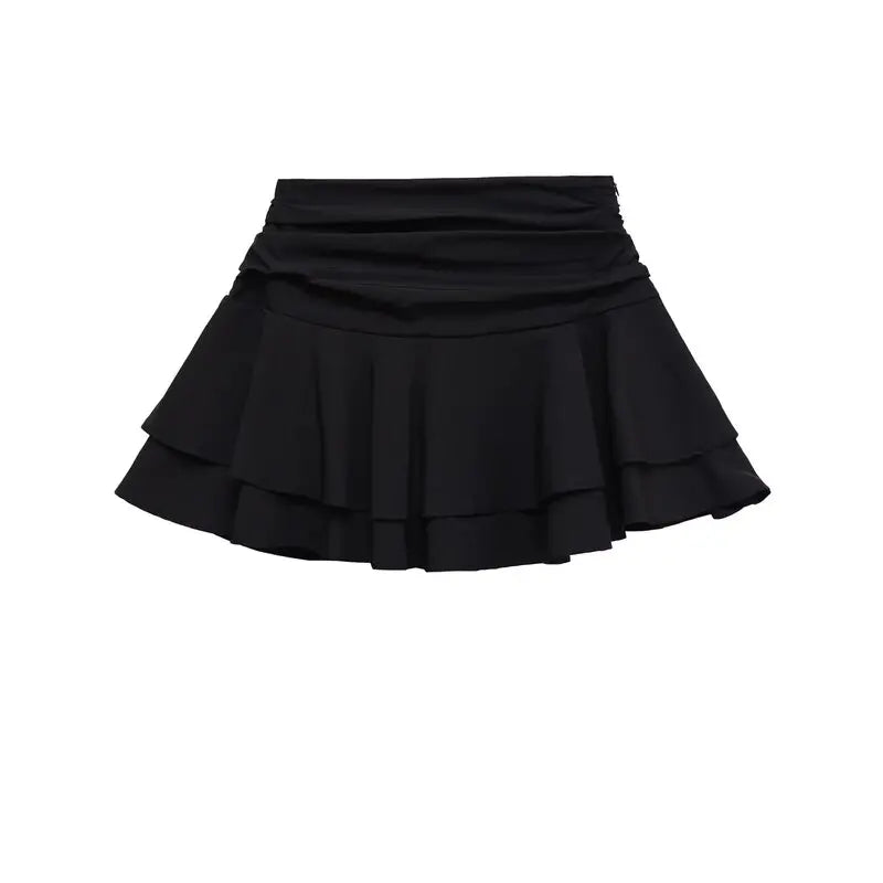 Casual Summer 2025 Women's Midi Skirt with Lace Hemline in Tee Colors A-Line Silhouette Slim Fit Sle for Casual Ocns
