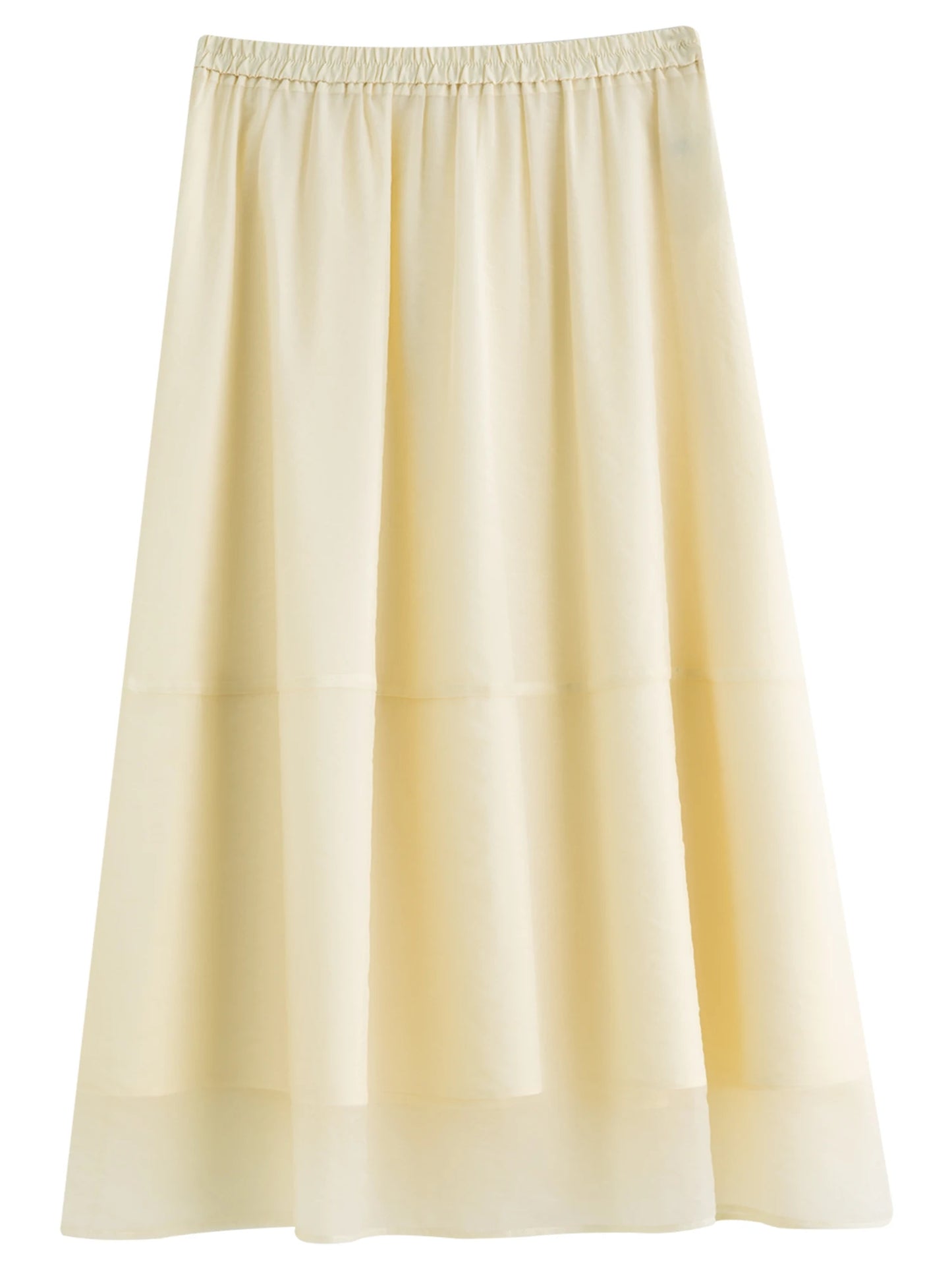 DUSHU 2025 Summer Women's High Waist Sheer Chiffon Skirt - A-Line Flowy Boho Skirt with Flattering Slimming Silhouette