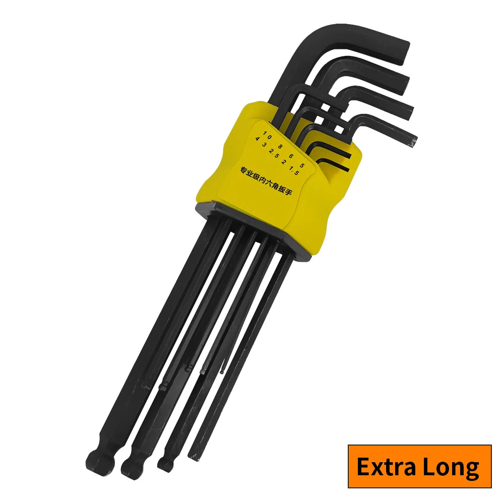 9-piece hexagonal wrench magnetic wrench double-head L-shaped hexagonal socket wrench set hexagonal ball head wrench wrench set