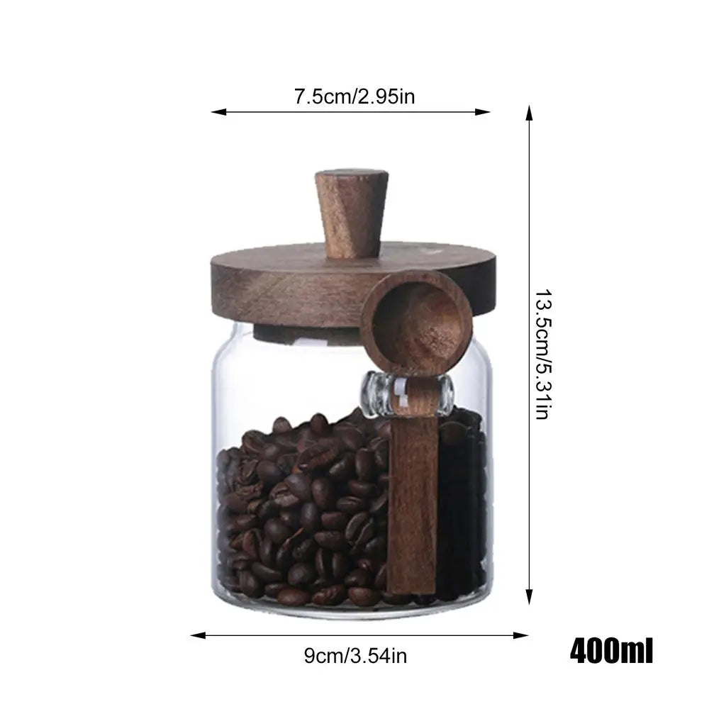Glass Jars Glass Bottle Coffee Can Snack Storage Jar Glass Airtight Canister Sealed Food Container Ginger Cereal Dispenser