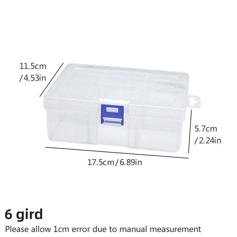5 transparent plastic storage boxes can accommodate small items, small toys, decorations, small cards, sorted storage, not messy