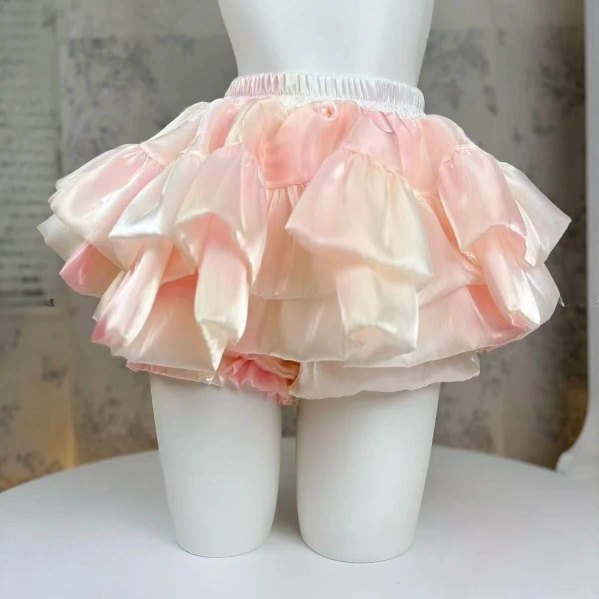 Sweet Casual Elastic Waist New Short Skirt Women Summer Chic White Ruffle Cake Skirts Female Fashion Pretty 2025 Princess Skirt