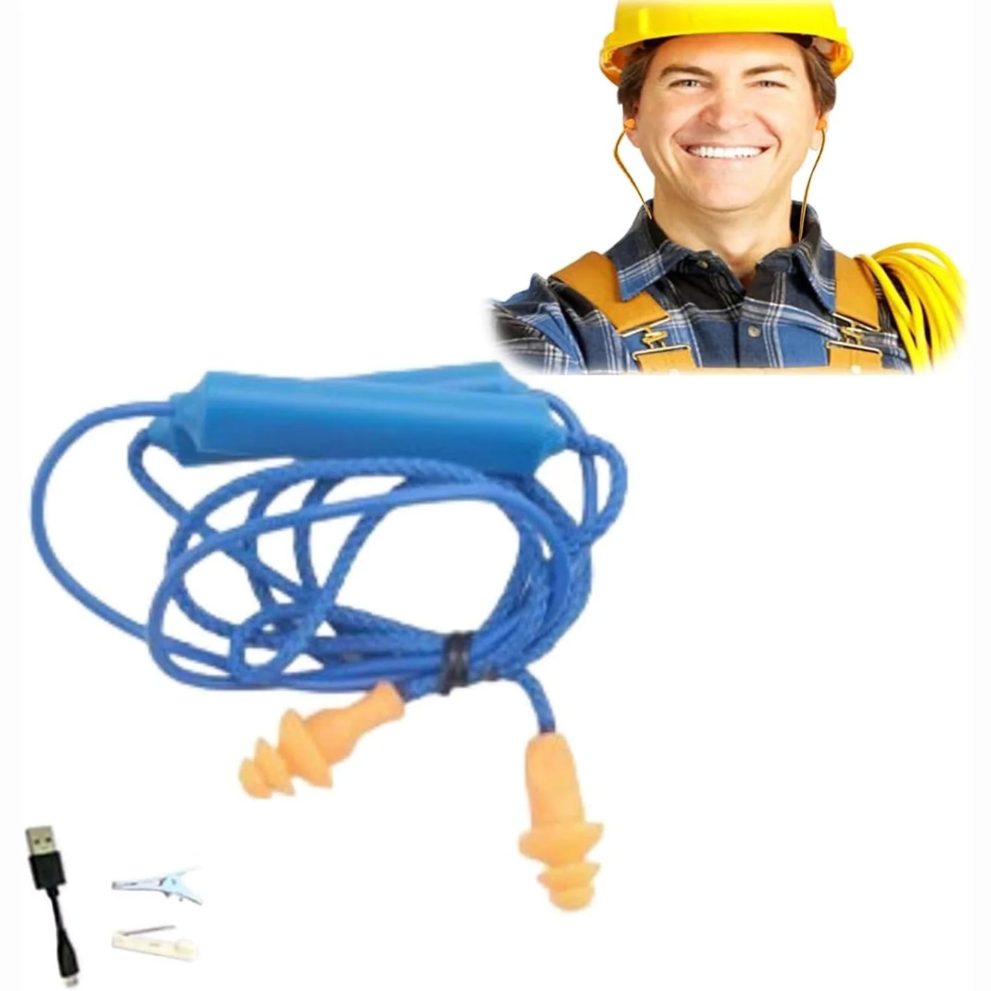 Ear Plugs Bluetooth Earphone for Work, Noise Suppression, Hearing Protection,Construction Sites, Noisy Environments Dropshipping