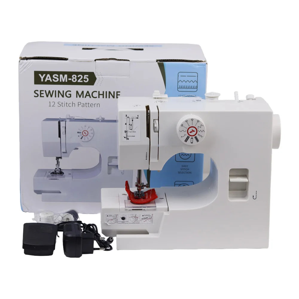Semi-Auto Sewing machine, Household Fully Automatic,Mini, Multifunctional electric, Portable Sewing and Sewing Machine 6V 1200mA