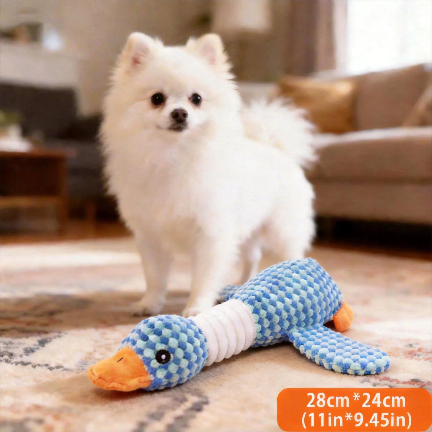 New Dog Toy Plush Blue Goose Pet Teddy Puppy Large Dogs Toys Duck Tough Bite Chew Plush Sound Toy Relieve Boredom Pet Supplies