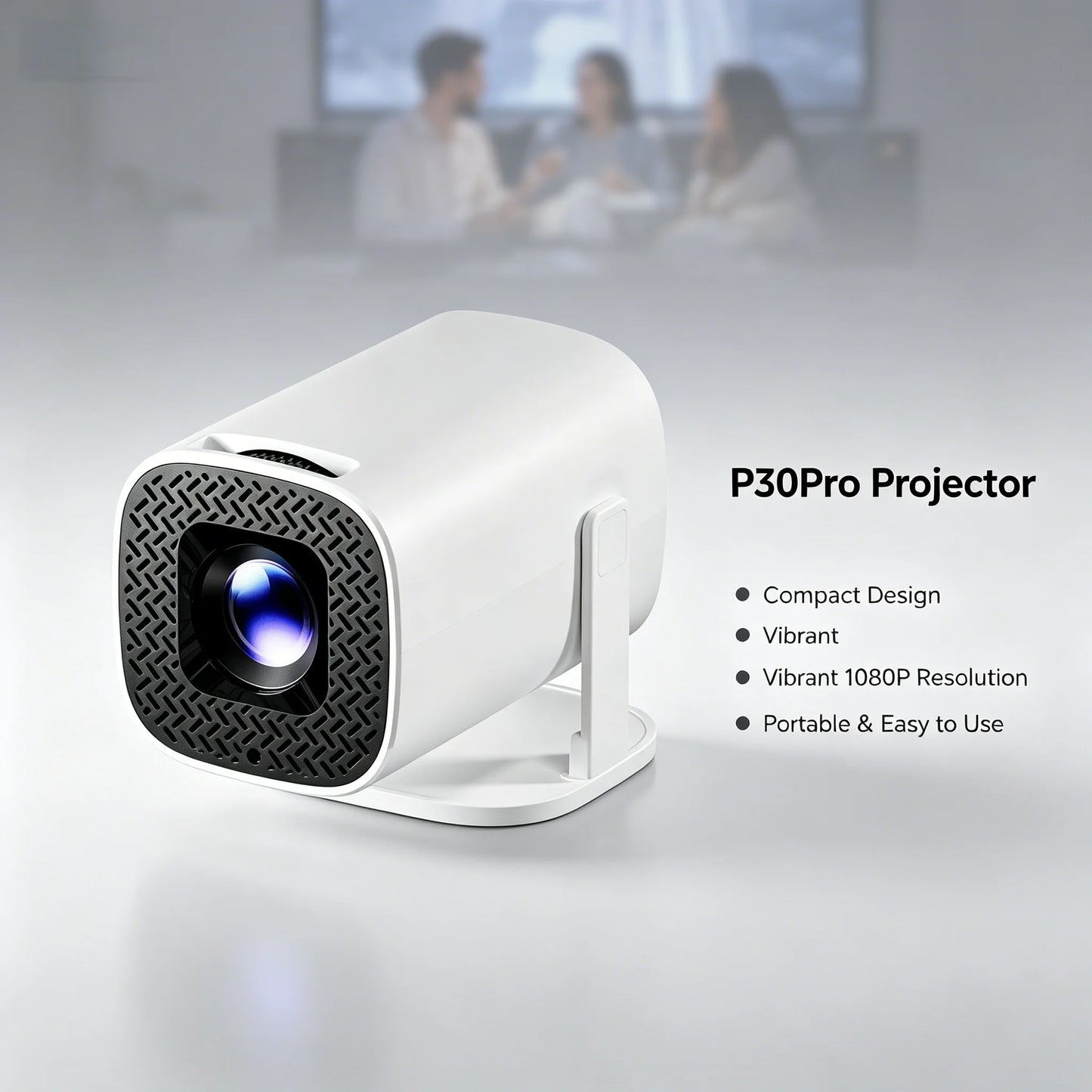 P30 PRO Home Theater Projector Android 11 WiFi 6 Native 720P Built-in Speaker Portable Outdoor Cinema Projector