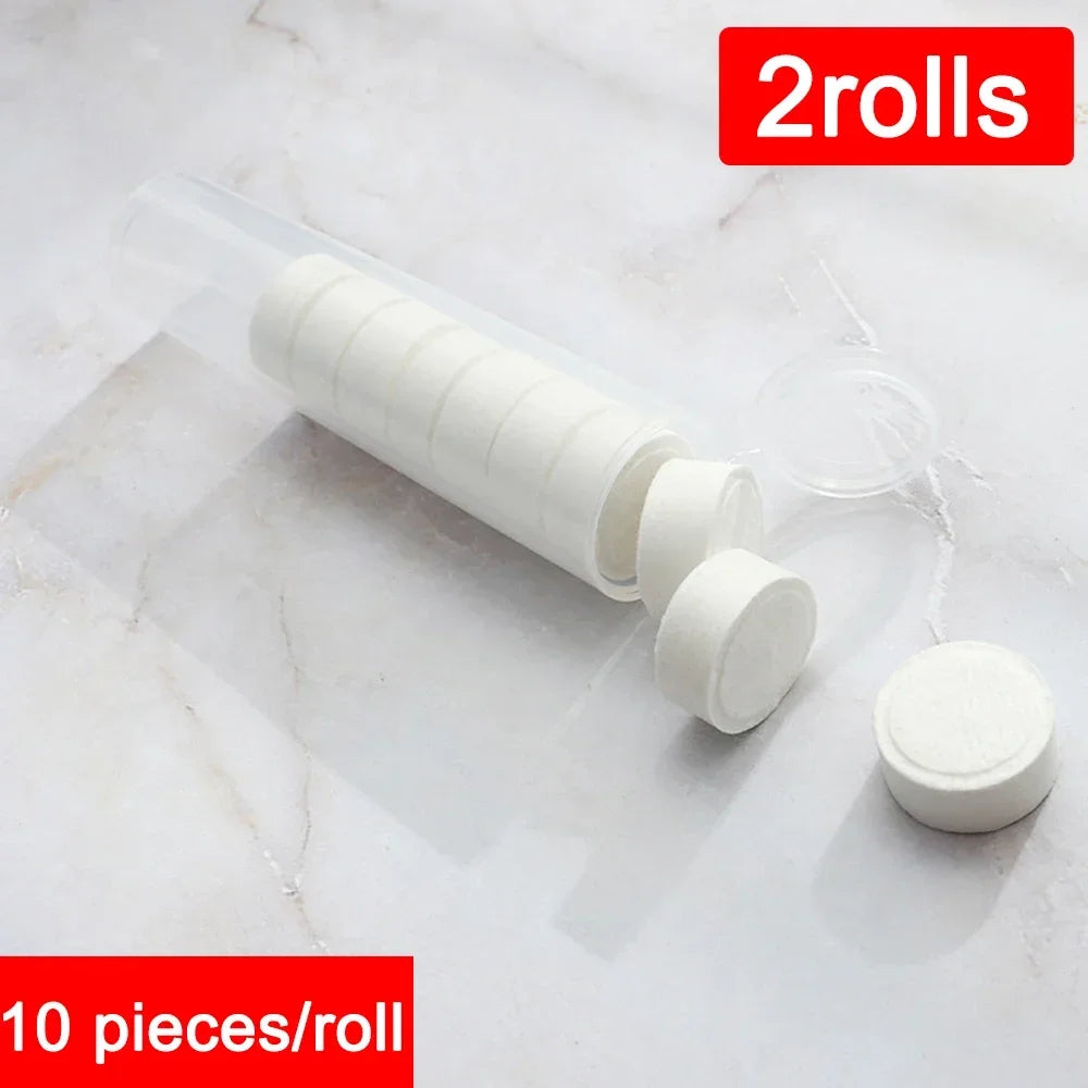 1/2 Roll Expandable Compressed Towels, Non-Woven Portable Tissues for Travel, Camping & Outdoor Use