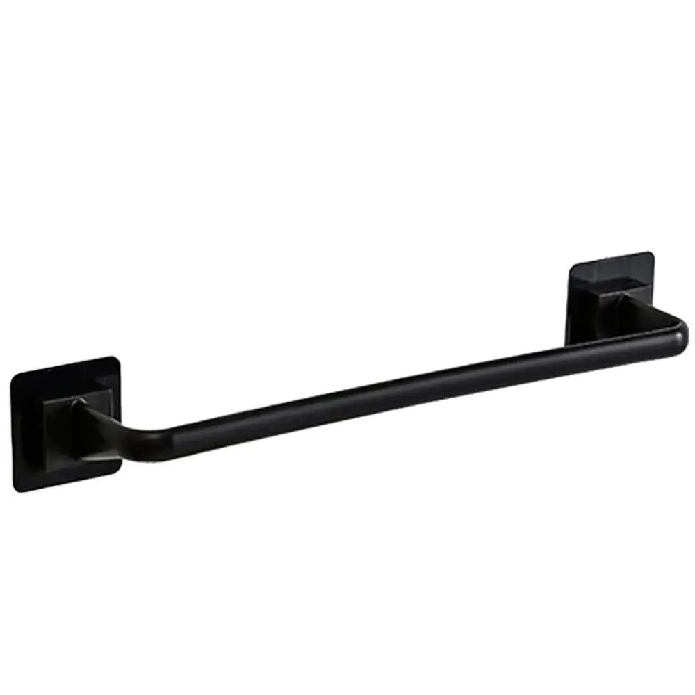 Kitchen Bathroom Wall Bath Towel Holder Rail Rack Self Adhesive Towel Rod Bar Portable Useful Household Gadget
