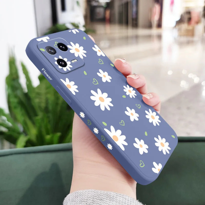 Tender Daisy Phone Case For Xiaomi Mi 15T 14 14T 13 13T 12 12X 12T 12S 11 11T 10 10T 9 9T Pro Lite Liquid Silicone Cover